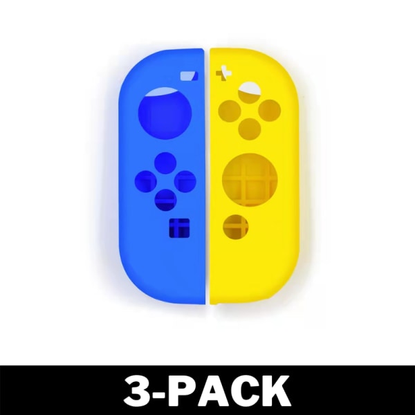 Silikonskydd till Nintendo Switch Joy Cons - Gul/Blå 3-Pack