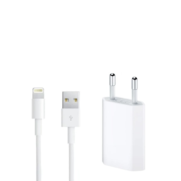 1A Väggladdare + 2M Lightning Laddkabel iPhone 1-Pack
