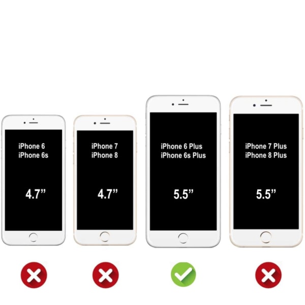Genomskinligt Skal iPhone 6/6s Plus Transparent TPU 1-Pack