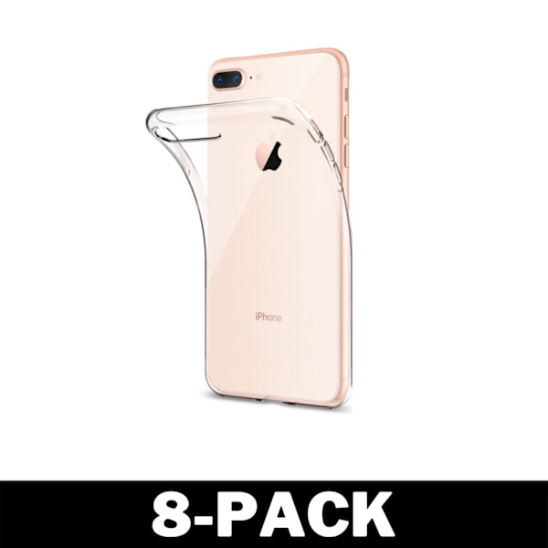 Genomskinligt Skal iPhone 7/8 Plus Transparent TPU 8-Pack