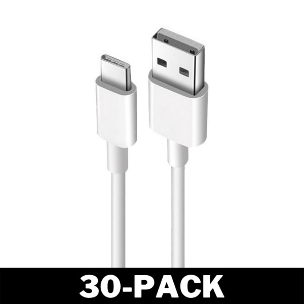 2M USB till USB-C Kabel Företagspaket med Mängdrabatt 30-Pack