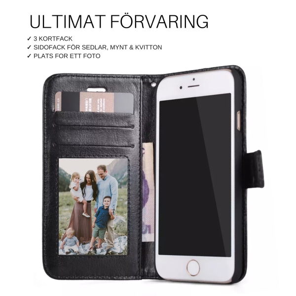 Plånboksfodral iPhone 7/8 Plus Brun 3-Pack