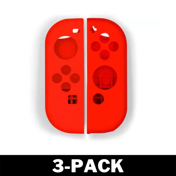 Silikonskydd till Nintendo Switch Joy Cons - Röd 3-Pack