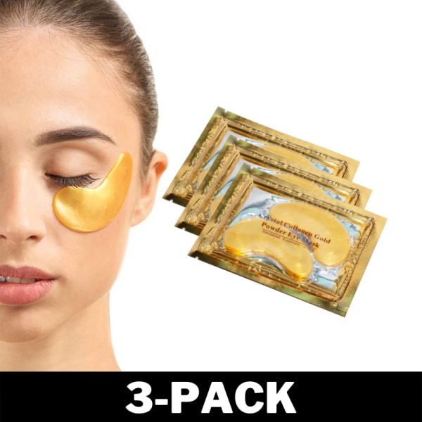 Ögonmask Crystal Collagen 24K Guld 3-Pack