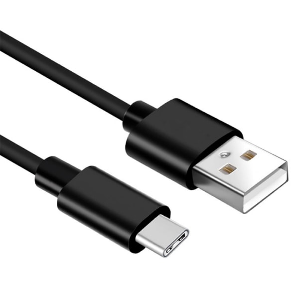 USB till USB-C Quick Charge Snabbladdare Kabel 1M Svart