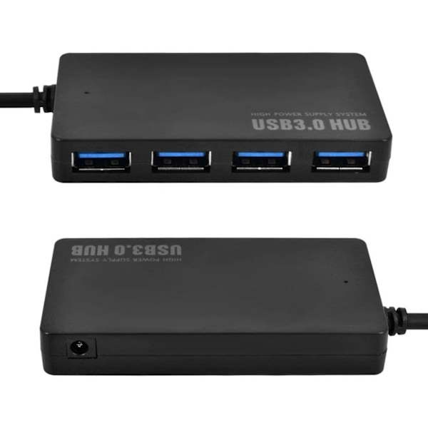 USB 3.0 Hub 4x USB (high-speed) Upp till 5 Gbps Svart 2-Pack