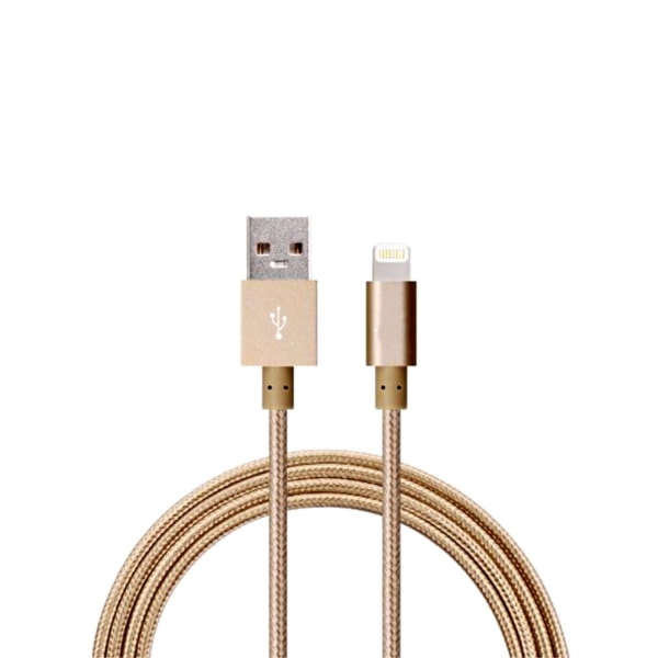 3M Kabel iPhone Laddare Nylon Quick Charge Guld 2-Pack