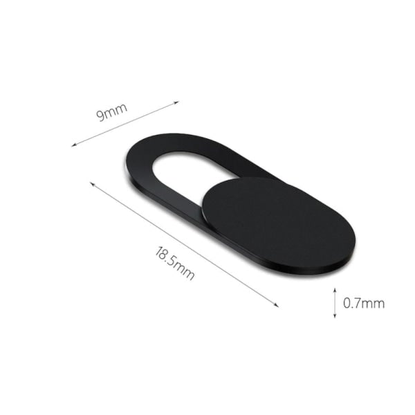 2-Pack Webbkameraskydd Skydd mot Spioner / Hackare Laptop Svart Default Title