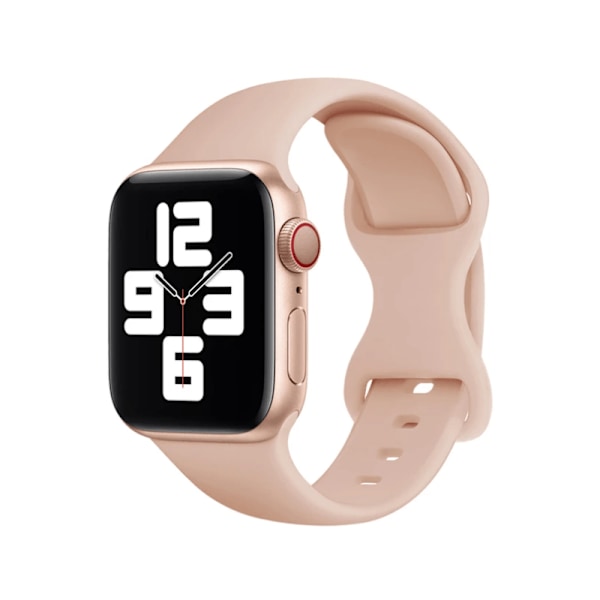 Silikonarmband till Apple Watch 42/44/45 mm Välj Färg S Beige / Rose