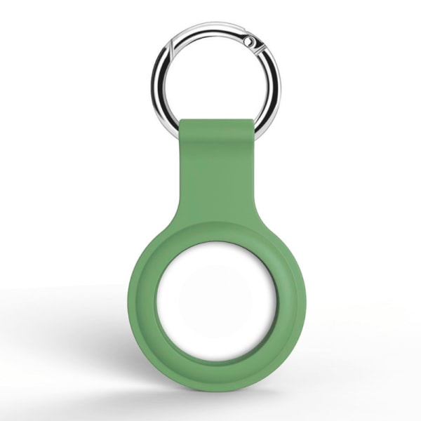 Airtag Apple Skal Silikon Med Nyckelring 11 Färger Ljusgrön