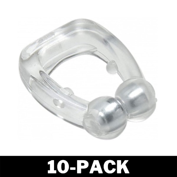 Anti-Snarkning Magnetisk Näsklämma Silikon 10-Pack