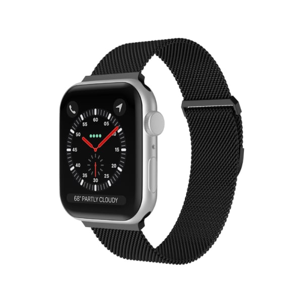 Apple Watch 42 / 44 mm Milanese Loop Metall Armband Svart 1-Pack