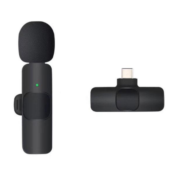 Trådlös Mikrofon / Mygga för Android USB-C - Svart 1-Pack