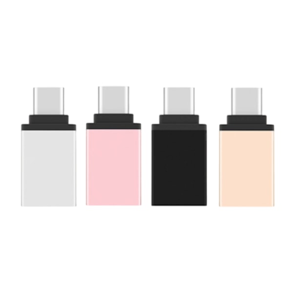Högkvalitativ USB till USB-C Adapter - Metallic Rosa