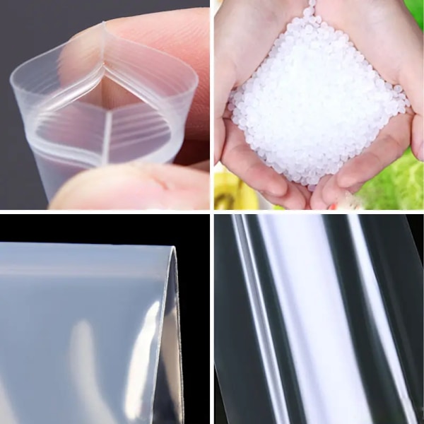 Flerpack Blixtlåspåsar - 7,5x8,5 cm Genomskinliga 100-Pack