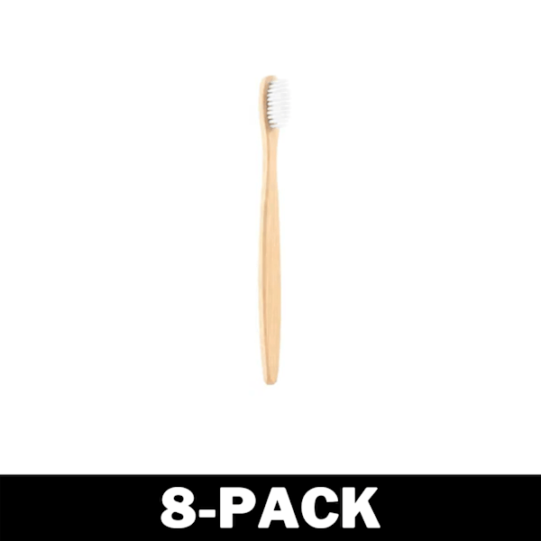Bambutandborste - Högkvalitativ Tandborste i Bambu 8-Pack