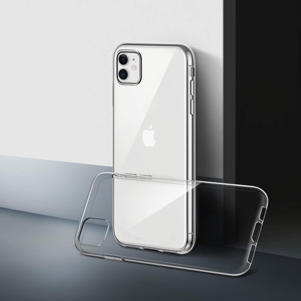 Genomskinligt Gummi iPhone 11 Skal Transparent TPU 2-Pack