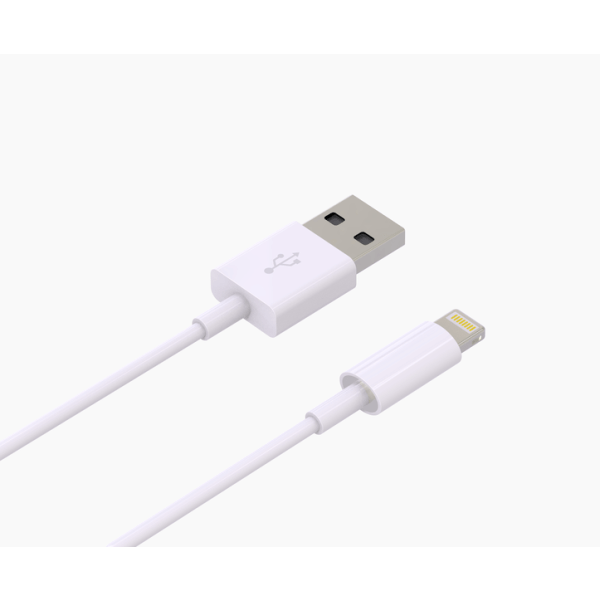 2M Lightning Snabb Laddare Kabel Till iPhone Vit iOS14 3-Pack