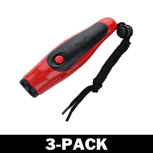 Elektronisk Visselpipa Lärare/Domare/Nödsituationer Röd 3-Pack