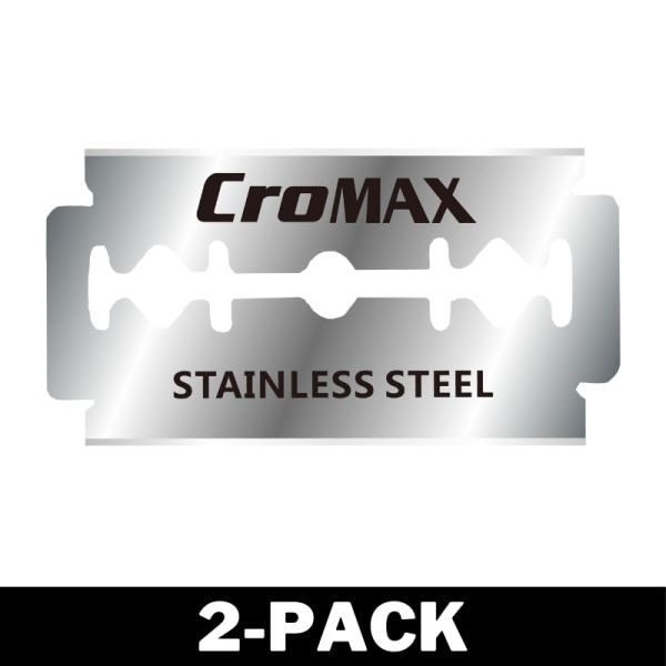 Rakblad Premium Dubbelrakblad Stainless Steel Barber 2-Pack