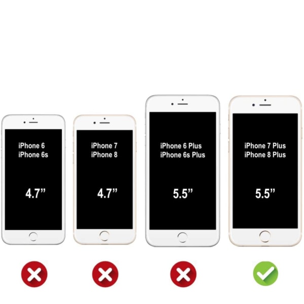 Genomskinligt Skal iPhone 7/8 Plus Transparent TPU 8-Pack