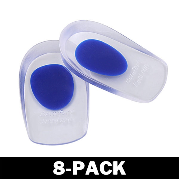 Hälinlägg / Skoinlägg i Silikon Transparent 35-39 Blå 8-Pack