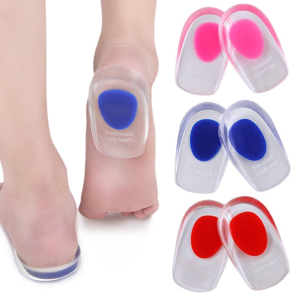 Hälinlägg / Skoinlägg i Silikon Transparent 40-45 Rosa 1-Pack