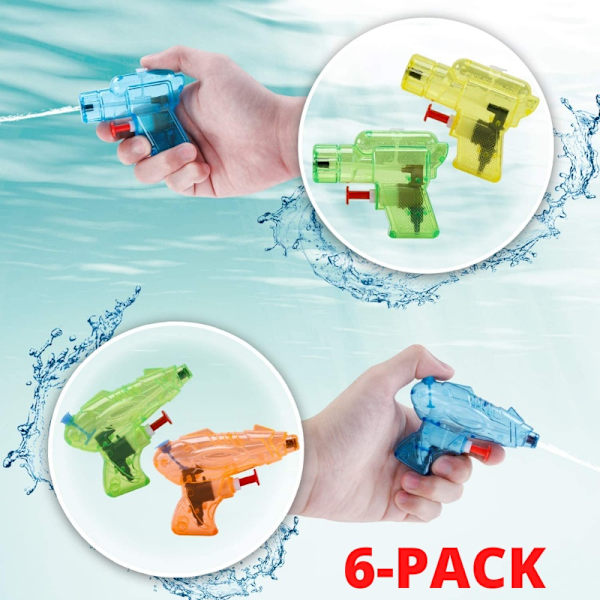 6-Pack Mini Vattenpistoler för Barn Default Title