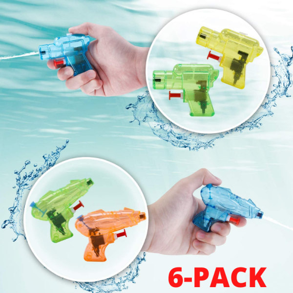 6-Pack Mini Vattenpistoler för Barn