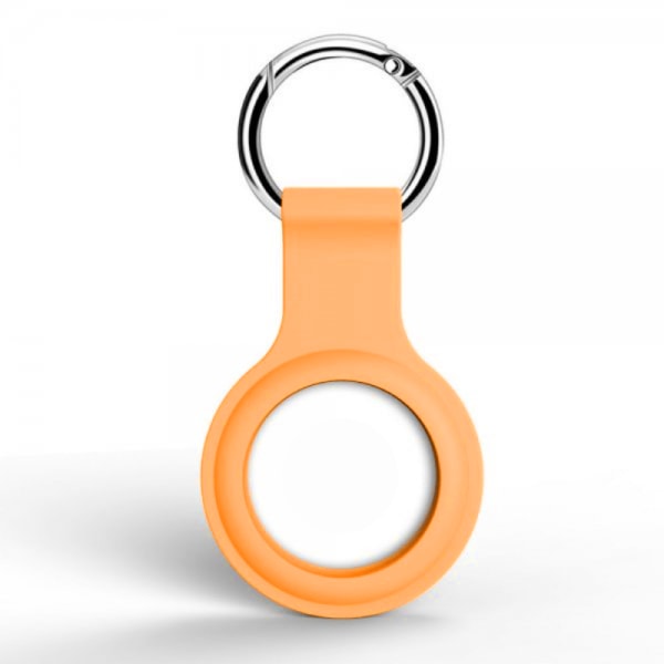 Airtag Apple Skal Silikon Med Nyckelring Orange 5-Pack