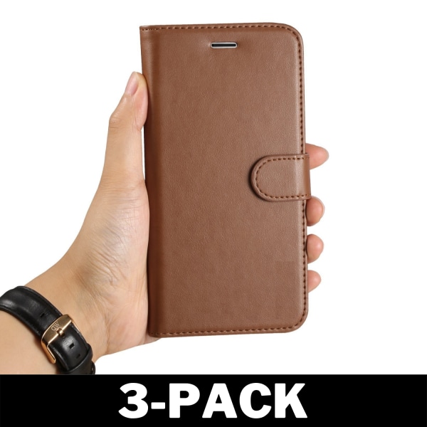 Plånboksfodral iPhone 7/8 Plus Brun 3-Pack