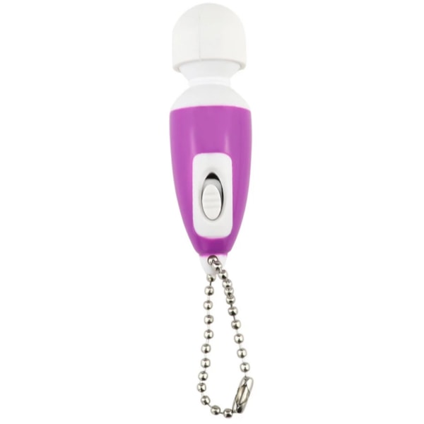 Mini Vibrator med Nyckelring Flera Färger Lila 1-Pack