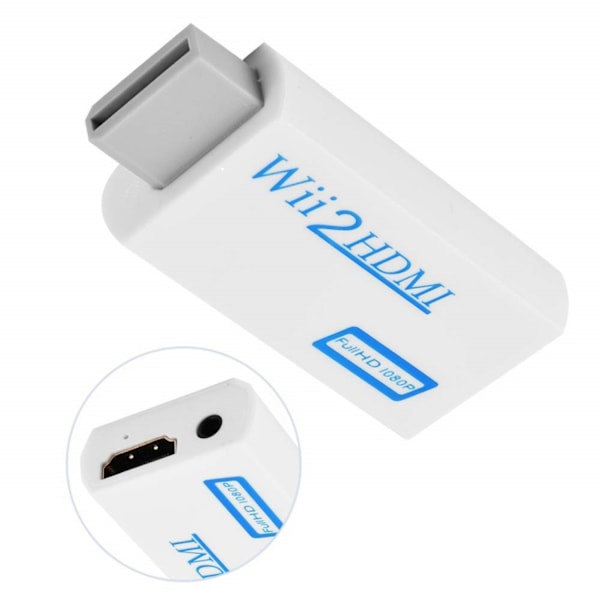 Wii till HDMI-adapter, 1080p Full-HD Kompatibel med Nintendo 1-Pack