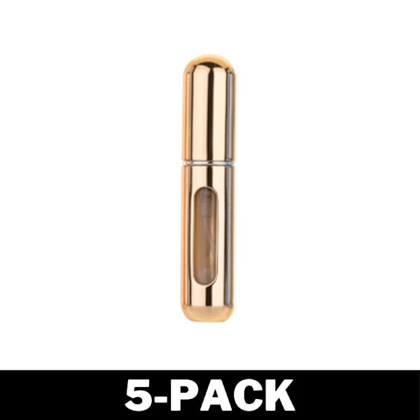 Refill Parfym Flaska Återfyllbar - Metallic Guld 5-Pack