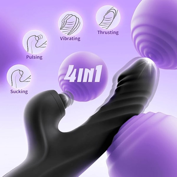 Kraftfull Rabbitvibrator / Dildo för Maximal Njutning Röd Default Title