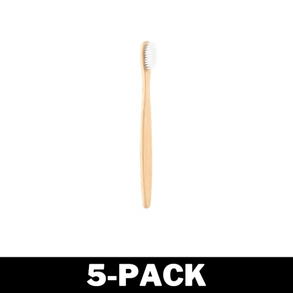 Bambutandborste - Högkvalitativ Tandborste i Bambu 5-Pack
