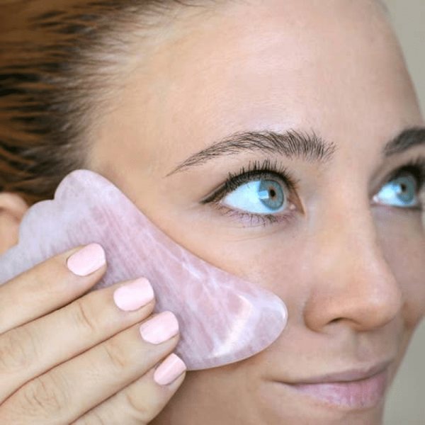 Naturlig Gua Sha Sten - Äkta Mineralsten - Rosenkvarts Stor Default Title