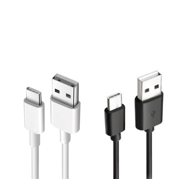 Snabbladdning Extra Lång USB-C kabel / Laddare 1-Pack Svart