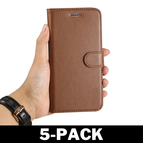Plånboksfodral iPhone 6/6s Brun 5-Pack