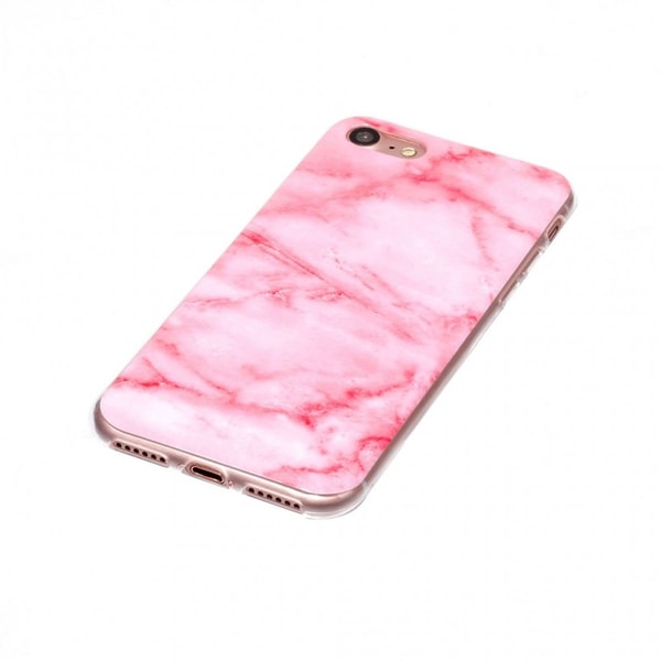 iPhone 6/6s Marmor Skal Premium TPU Rosa Rosa