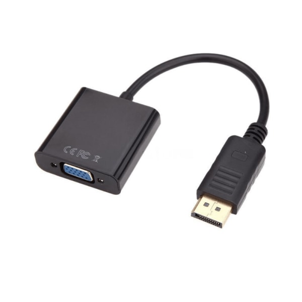 DisplayPort till VGA Adapter Svart 2-Pack