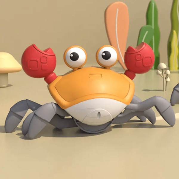 Galen Krabba som Vandrar - Crazy Walking Crab Gul