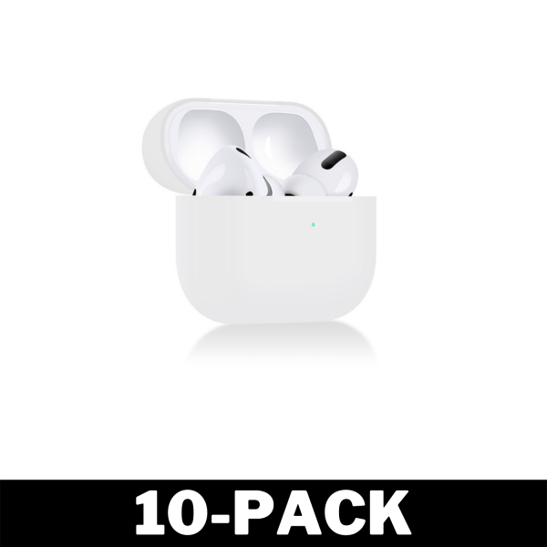 Airpods Pro Silikon Fodral Skal Flera Färger Vit 10-Pack