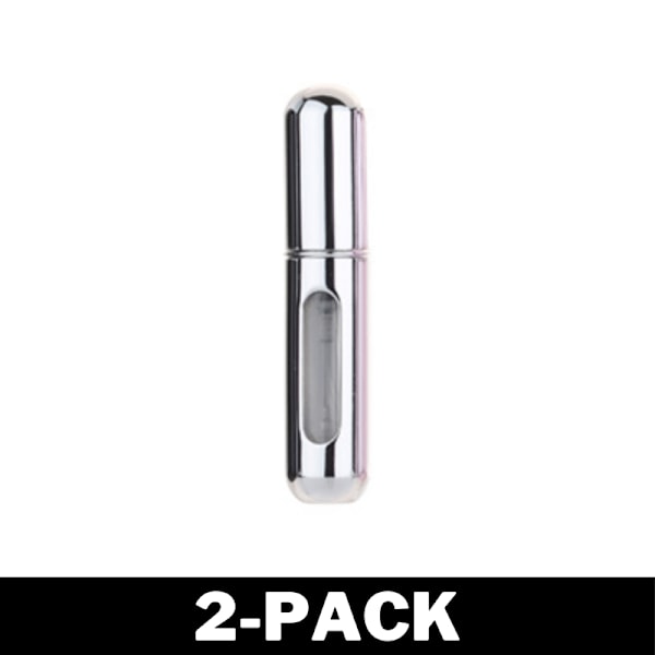 Refill Parfym Flaska Återfyllbar - Metallic Silver 2-Pack
