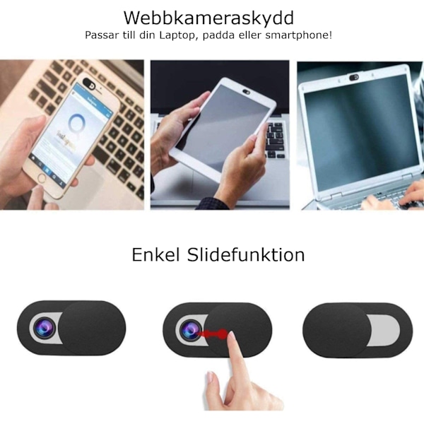 Webbkameraskydd Privat Webcam Skydd mot Hackare Flera Färger Blå