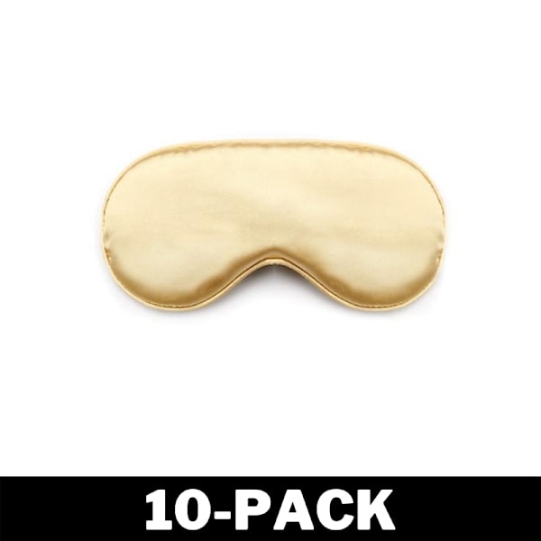 Lyxig och Bekväm Sovmask i Silke - Guld 10-Pack
