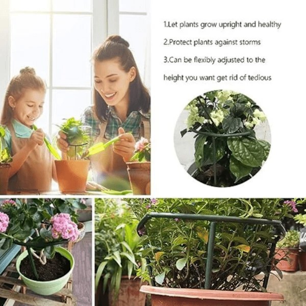 Krukstöd - Stöd för Växter & Blommor - 4 delar set - 14 cm