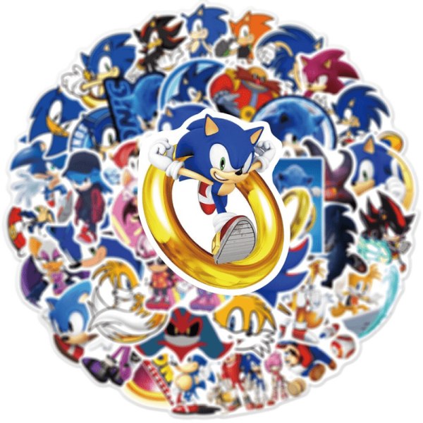 Sonic Klistermärken - 50 Stycken Sonic Stickers