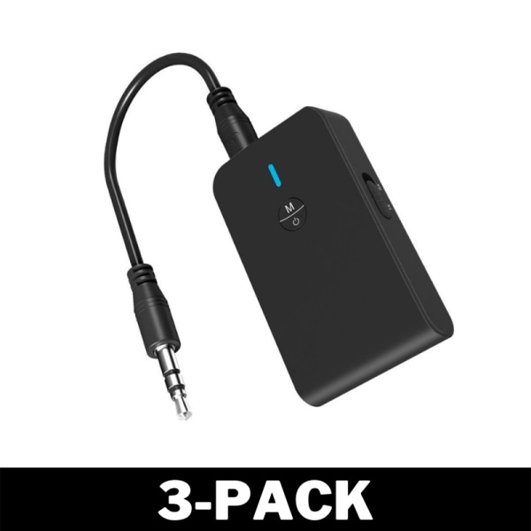 Trådlös Bluetooth Sändare och Mottagare 2 in 1 Svart 3-Pack