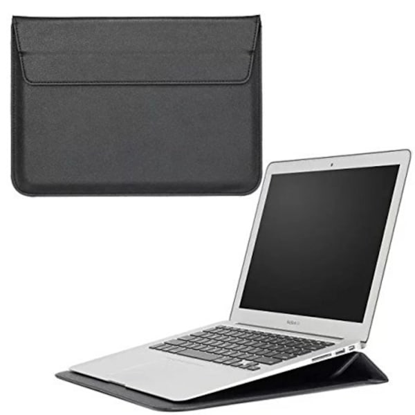 Datorfodral i Läder 15 tum Laptop / Macbook Svart 2-Pack